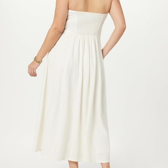 Amazon The Drop | White Strapless Maxi Dress | Size L | NWT - Picture 7 of 16